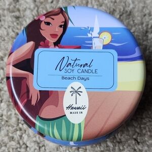 Natural Soy Candle  Hawaiian Beach Days Themed Tin 8oz